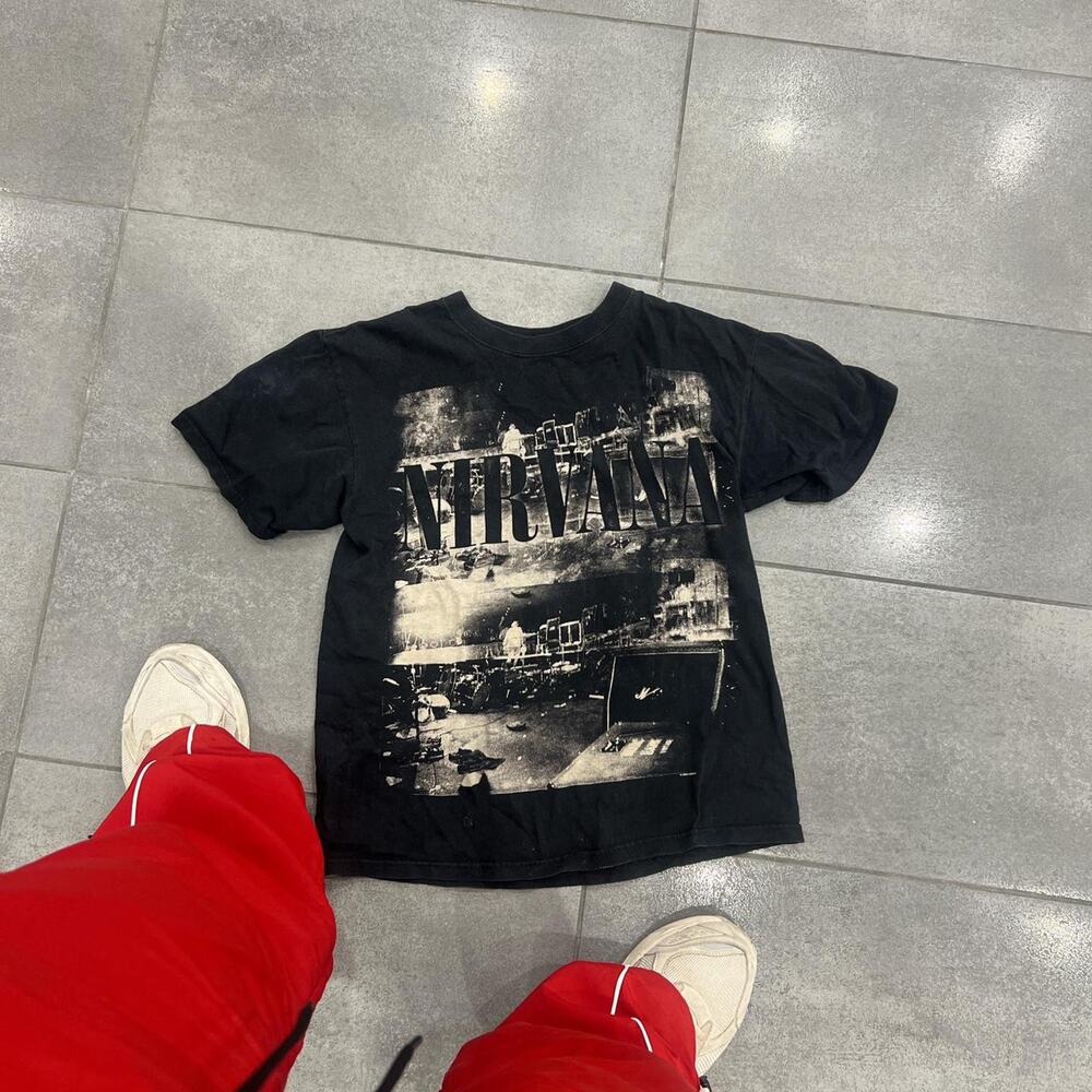 Black nirvana band tee grunge